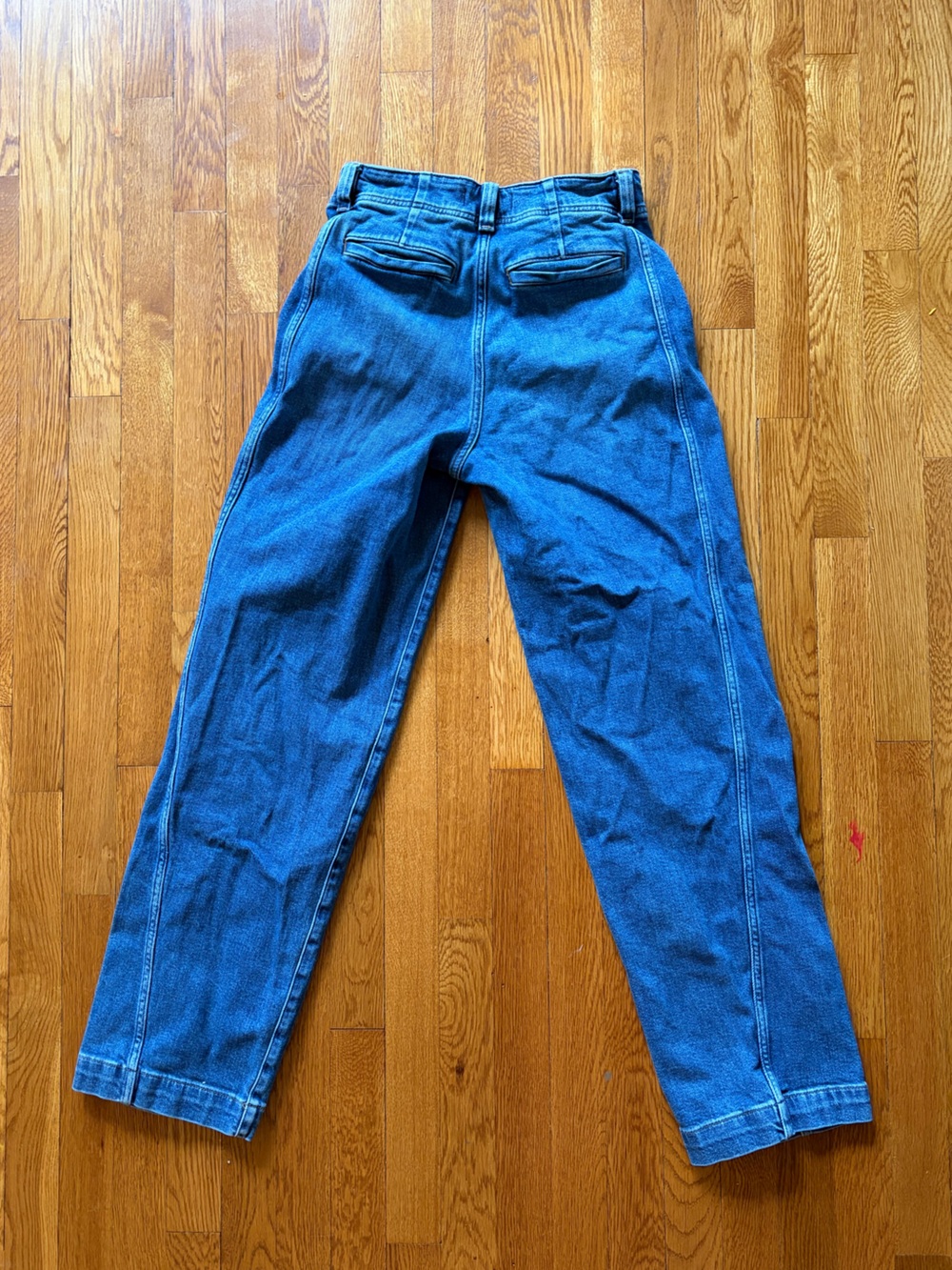 Madewell High-Rise Wide-Leg Tapered Jeans — Blue - Picture 5 of 7
